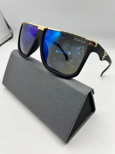 GAFAS PRADA NEGRO CON DORADO